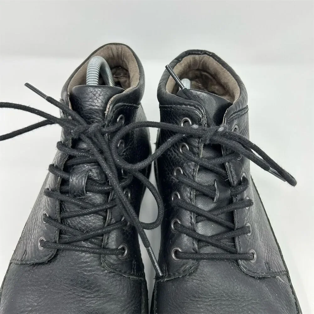 Born Men's Black Leather Chukka Boots Lace-up Ankle Casual Rugged Style Size 9